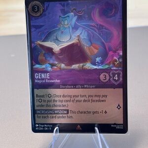 Disney Lorcana TCG Winterspell Rare Foil 49/204 Genie Magical Researcher NM